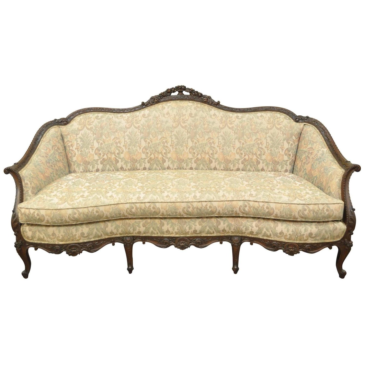 1930s French Louis Xv Hollywood Regency Style Finely Carved For Most Popular 1930s Sofas (Photo 7 of 15)