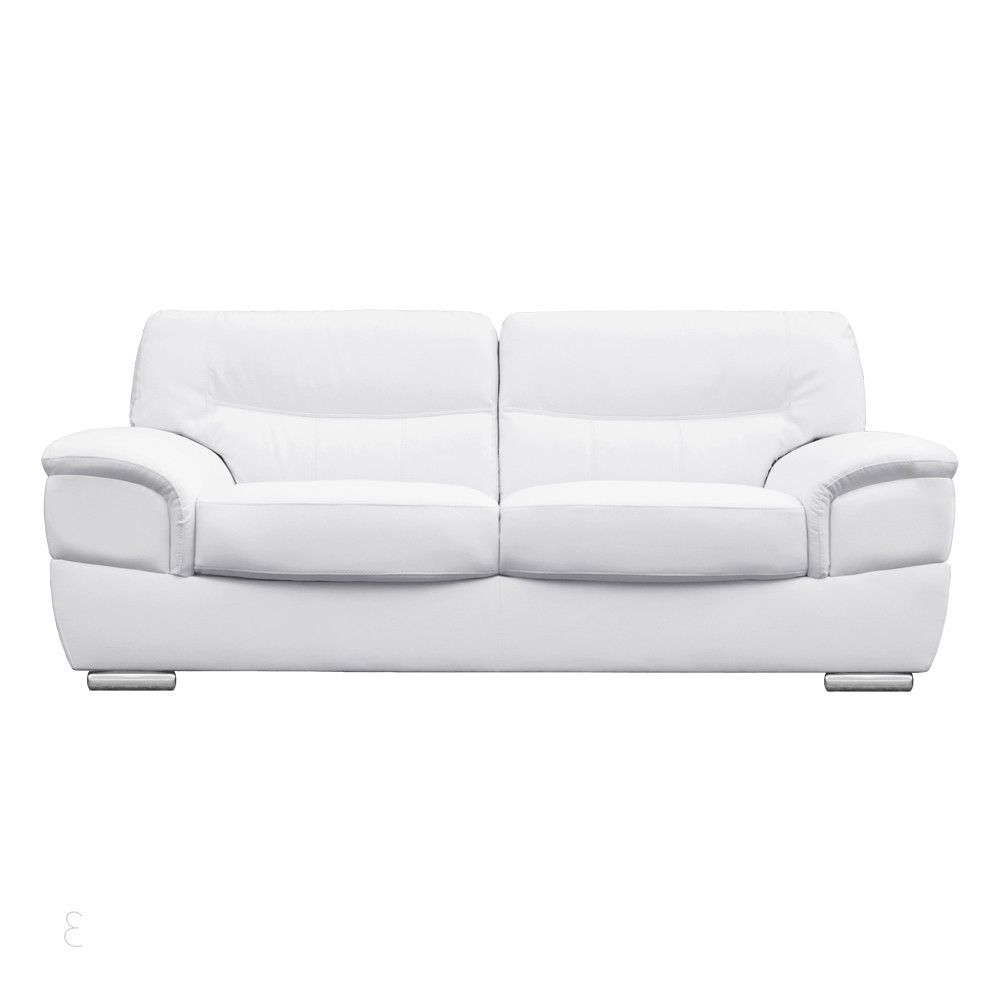 2017 Barletta Italian Inpired White Leather Sofa Collection With Regard To White Leather Sofas (Photo 1 of 15)