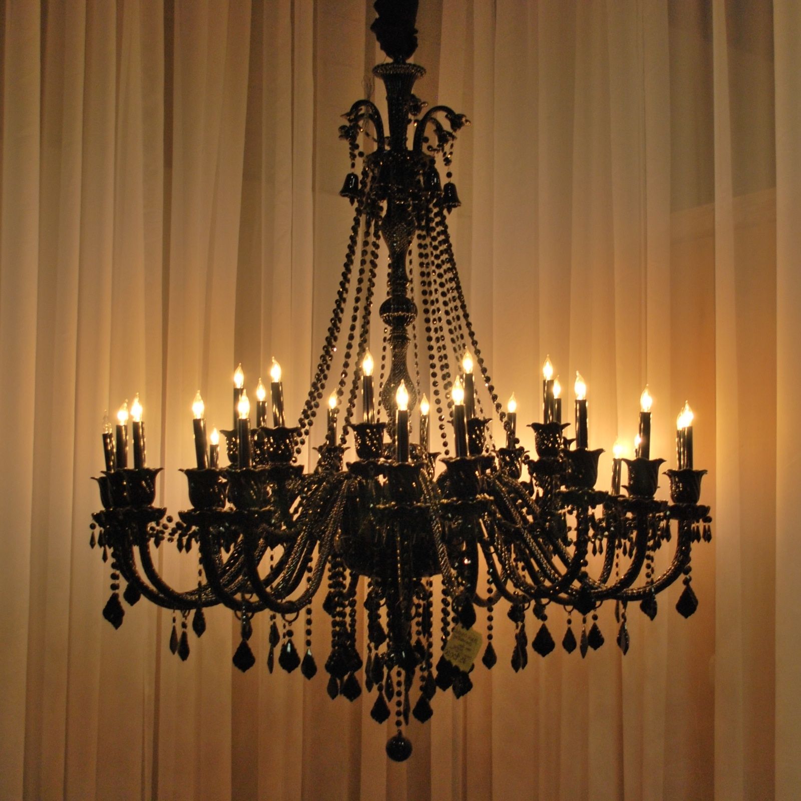 2017 Black Glass Chandeliers With How Can You Cover The Hole From An Old Chandelier? Answer: I See Two (Photo 6 of 15)