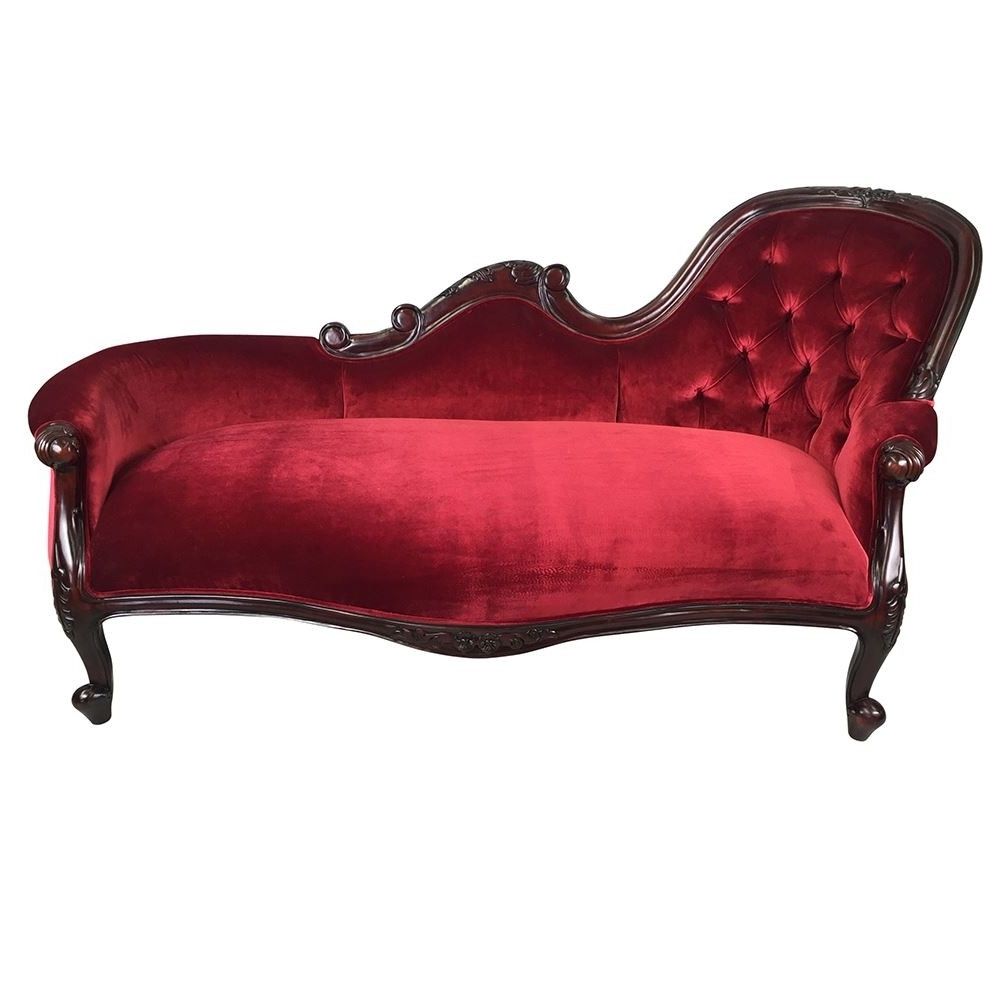 2017 French Provincial Style Mahogany Wood Chaise Lounge / Love Seat For French Chaise Lounges (View 6 of 15)