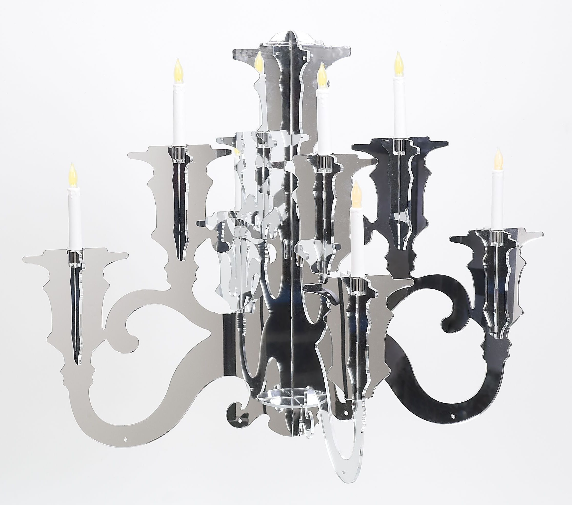 Acrylic Chandeliers With Regard To Current Baroque Acrylic Chandelier Lig38. All Acrylic Baroque Silhouette (Photo 2 of 15)