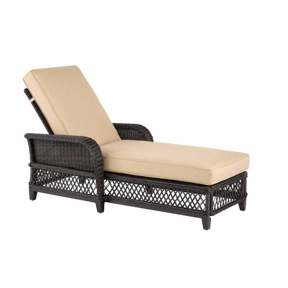 Aluminum – Outdoor Chaise Lounges – Patio Chairs – The Home Depot Regarding Fashionable Aluminum Chaise Lounges (View 8 of 15)