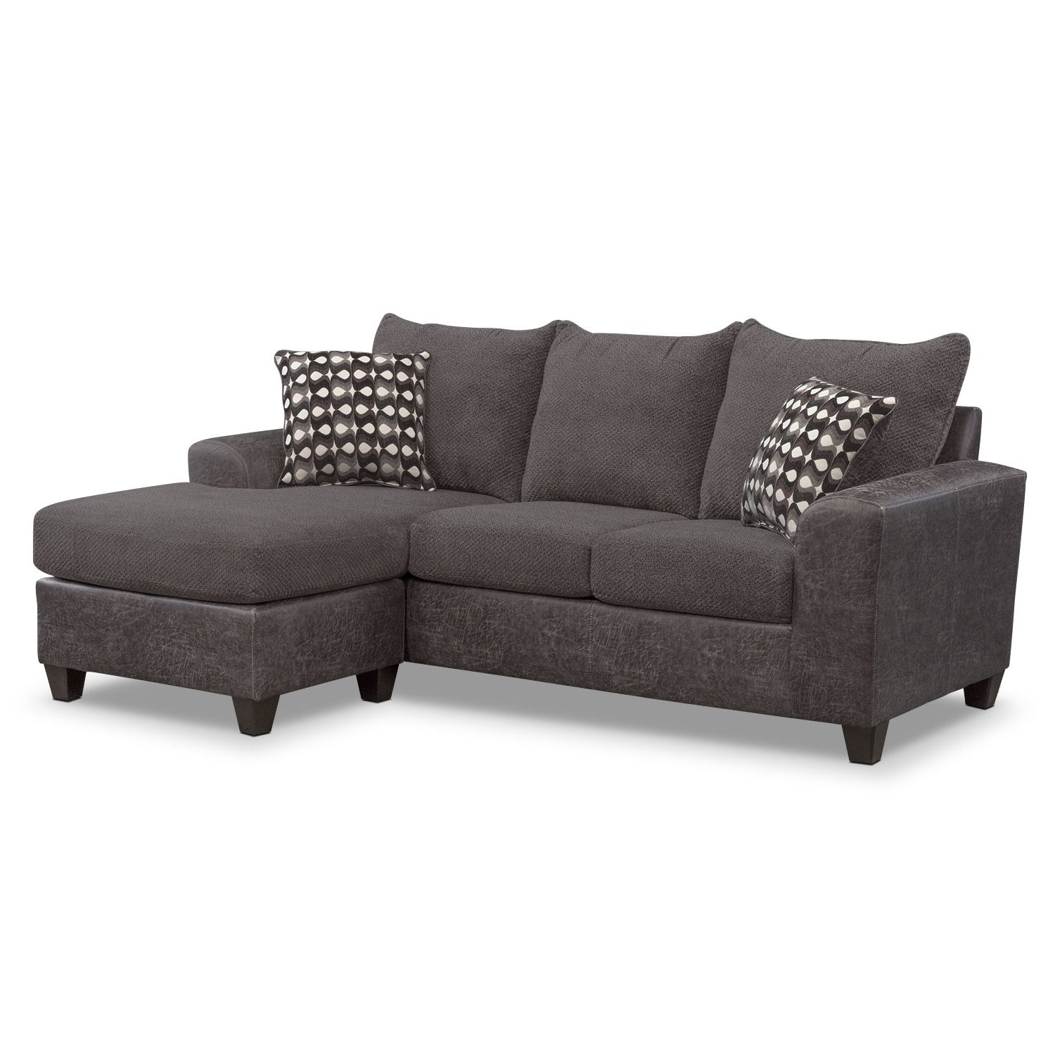 American Signature Furniture Regarding Popular Gray Sofa With Chaise (Photo 1 of 15)