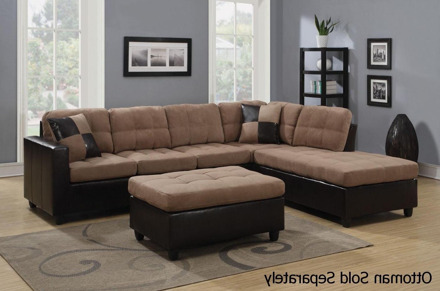 Beige Sectional Sofas Regarding Current Mallory Beige Leather Sectional Sofa – Steal A Sofa Furniture (View 1 of 15)