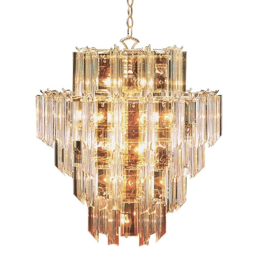 Bel Air Lighting Stewart 16 Light Bronze Chandelier With Beveled Throughout Recent Acrylic Chandelier Lighting (Photo 1 of 15)