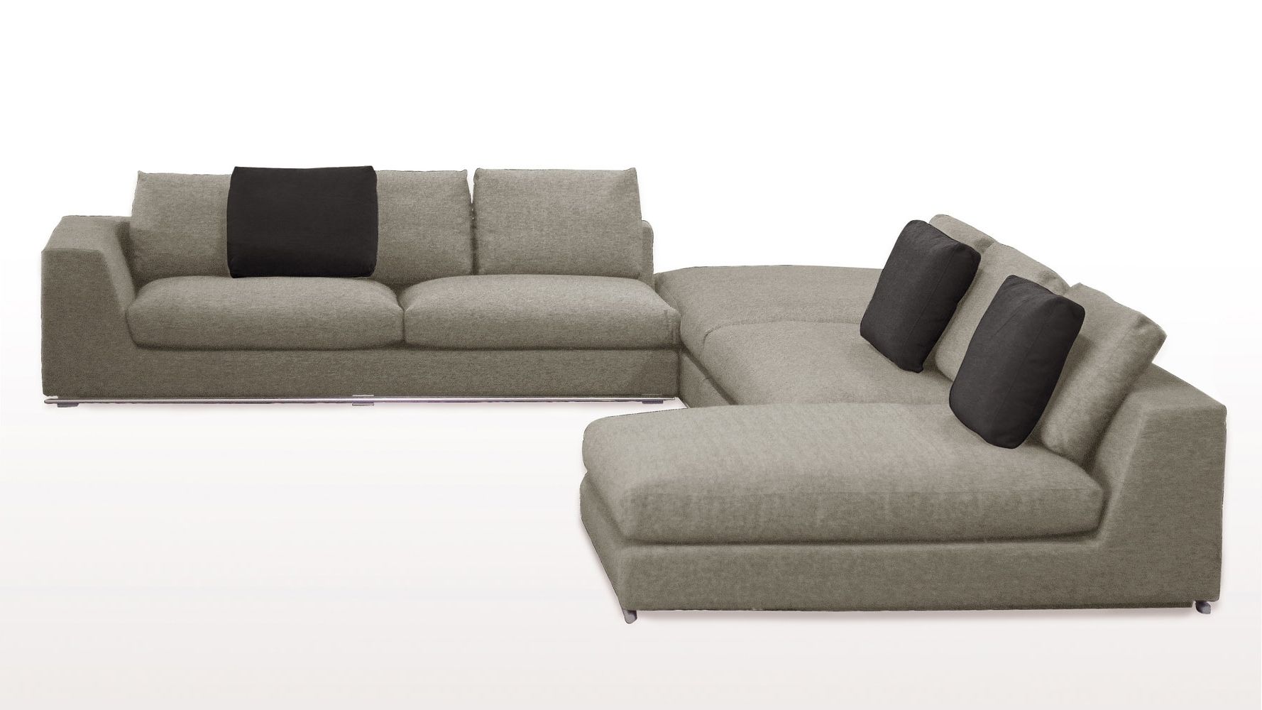 Best And Newest Fancy Armless Sectional Sofa 53 On Sofa Room Ideas With Armless Within Armless Sectional Sofas (Photo 1 of 15)