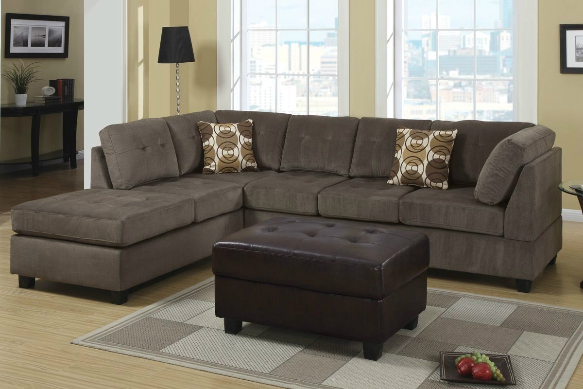 Best And Newest Microfiber Sectional Sofas For Radford Ash Reversible Microfiber Sectional Sofa – Steal A Sofa (View 1 of 15)