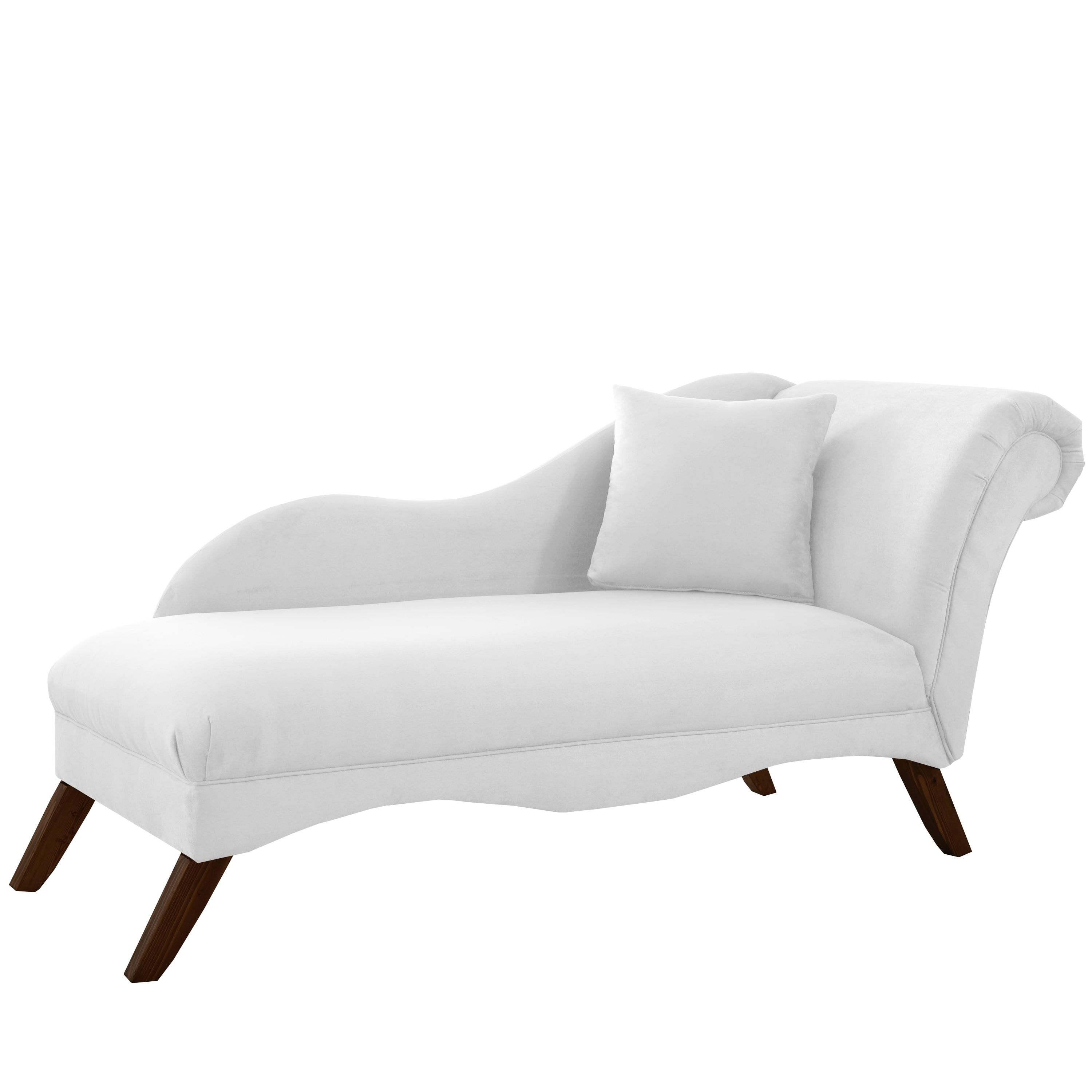 Best And Newest Skyline Furniture Chaise Lounge In Velvet White – Free Shipping Within Overstock Chaise Lounges (View 8 of 15)