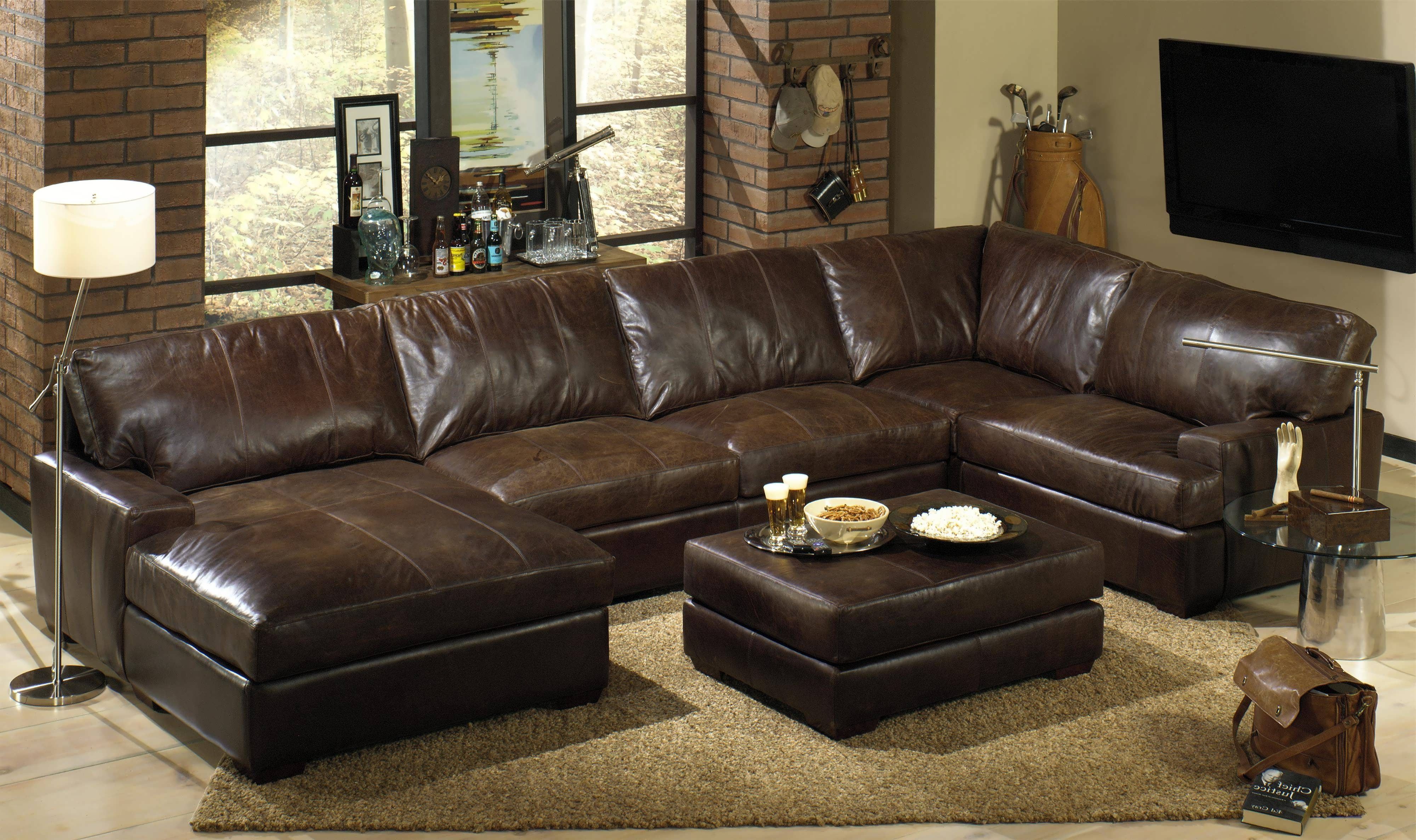 Featured Photo of The Best Genuine Leather Sectionals with Chaise