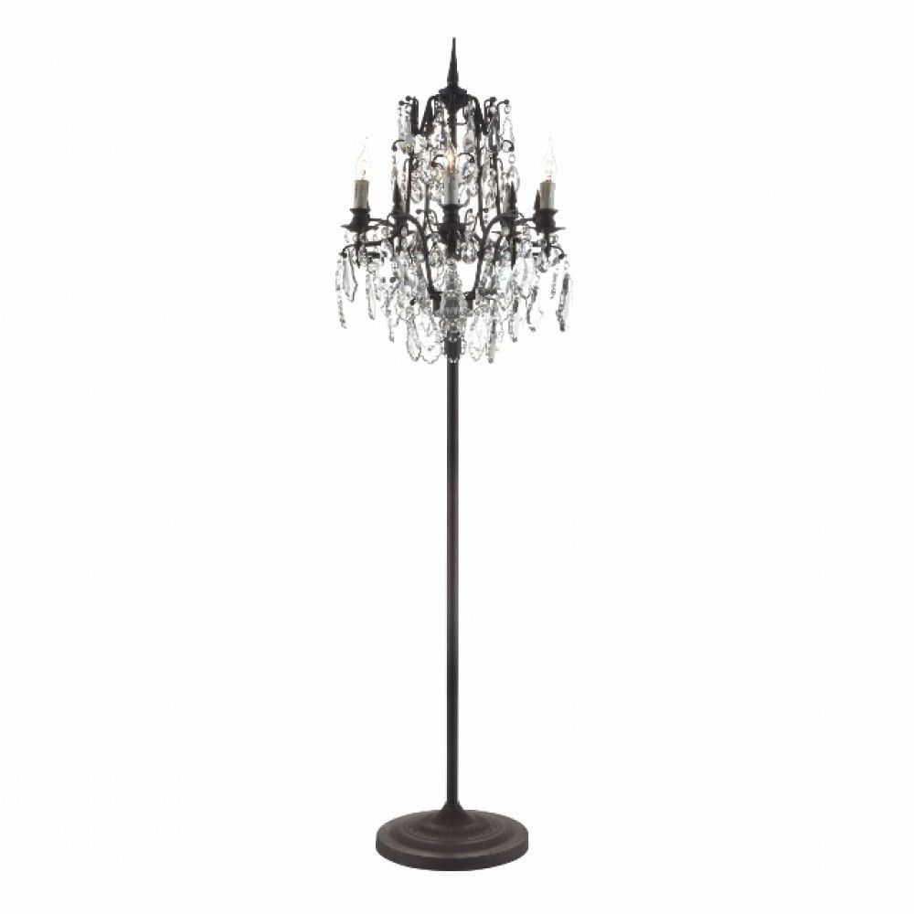 Black Chandelier Standing Lamps Regarding Most Current Baroque Floor Lamp (View 5 of 15)