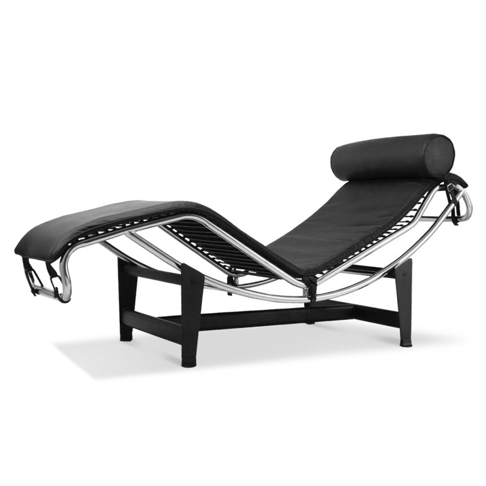 Black Leather Chaise Lounge Chairs In 2017 Le Corbusier La Chaise Chair Lc4 Chaise Lounge Black Leather (Photo 12 of 15)