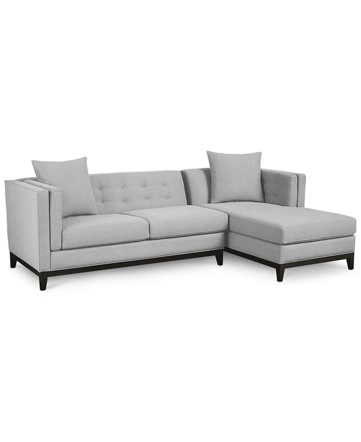 Braylei 2 Pc. Sectional With Chaise & 2 Toss Pillows, Only At Pertaining To Most Popular 2 Piece Sectionals With Chaise Lounge (Photo 9 of 15)