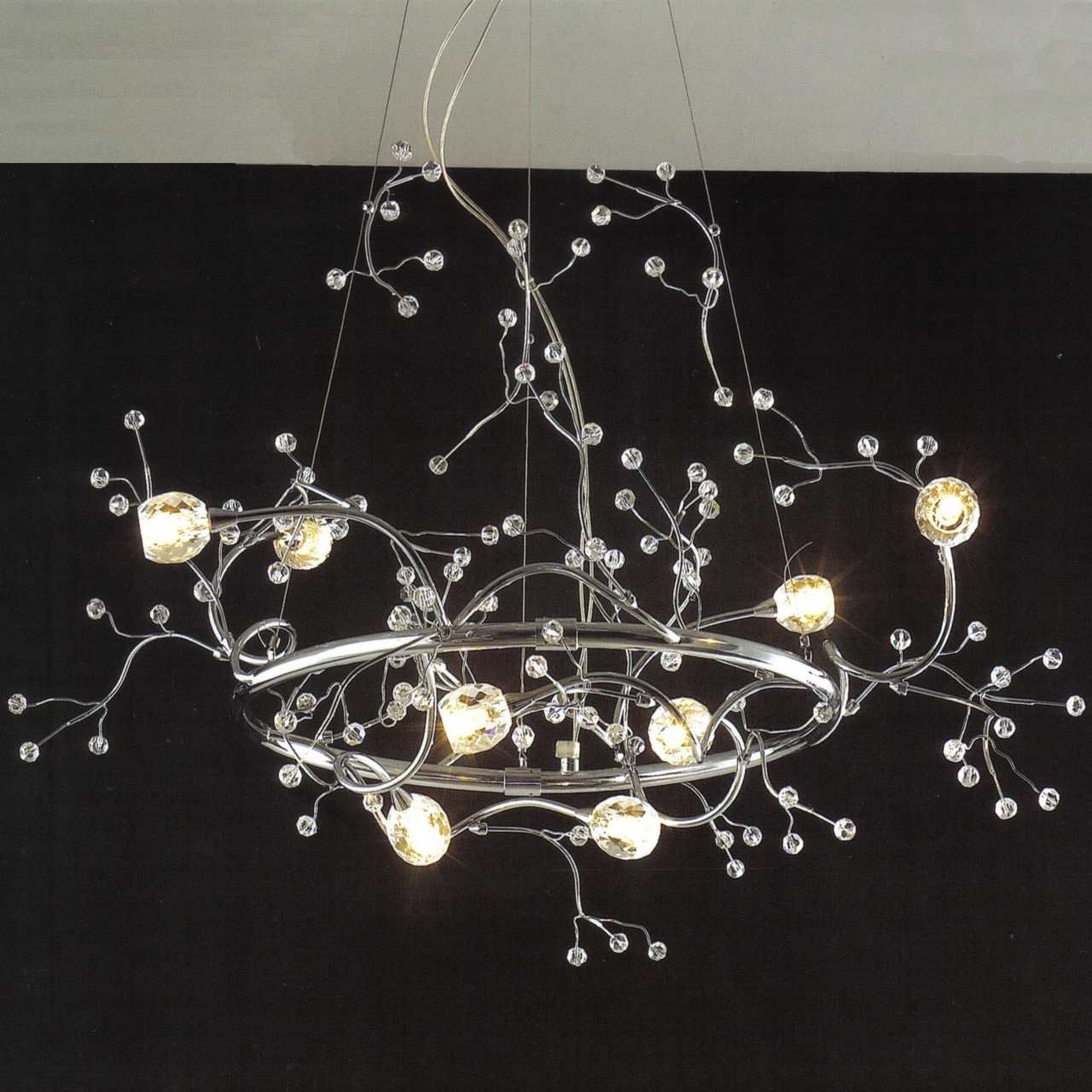 Brizzo Lighting Stores. 32" Albero Modern Crystal Round Branch In Well Liked Branch Chandeliers (Photo 2 of 15)