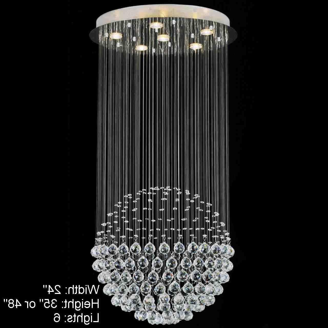 Brizzo Lighting Stores. Sphere Modern Crystal Chandelier Large Within Famous Chandelier Mirror (Photo 2 of 15)