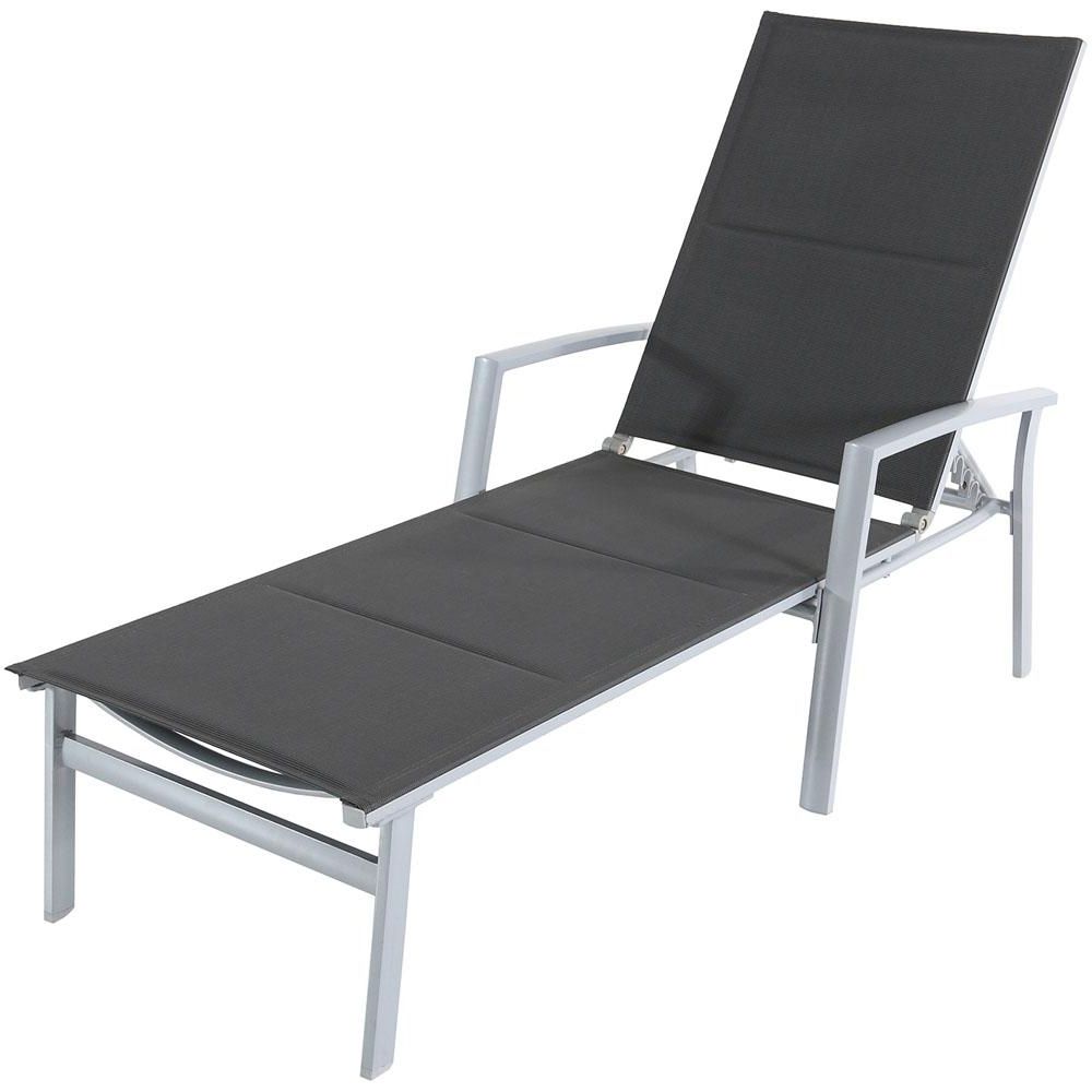 Cambridge Aluminum Outdoor Chaise Lounge With Padded Sling In Gray Intended For Most Recently Released Chaise Lounge Sling Chairs (View 12 of 15)