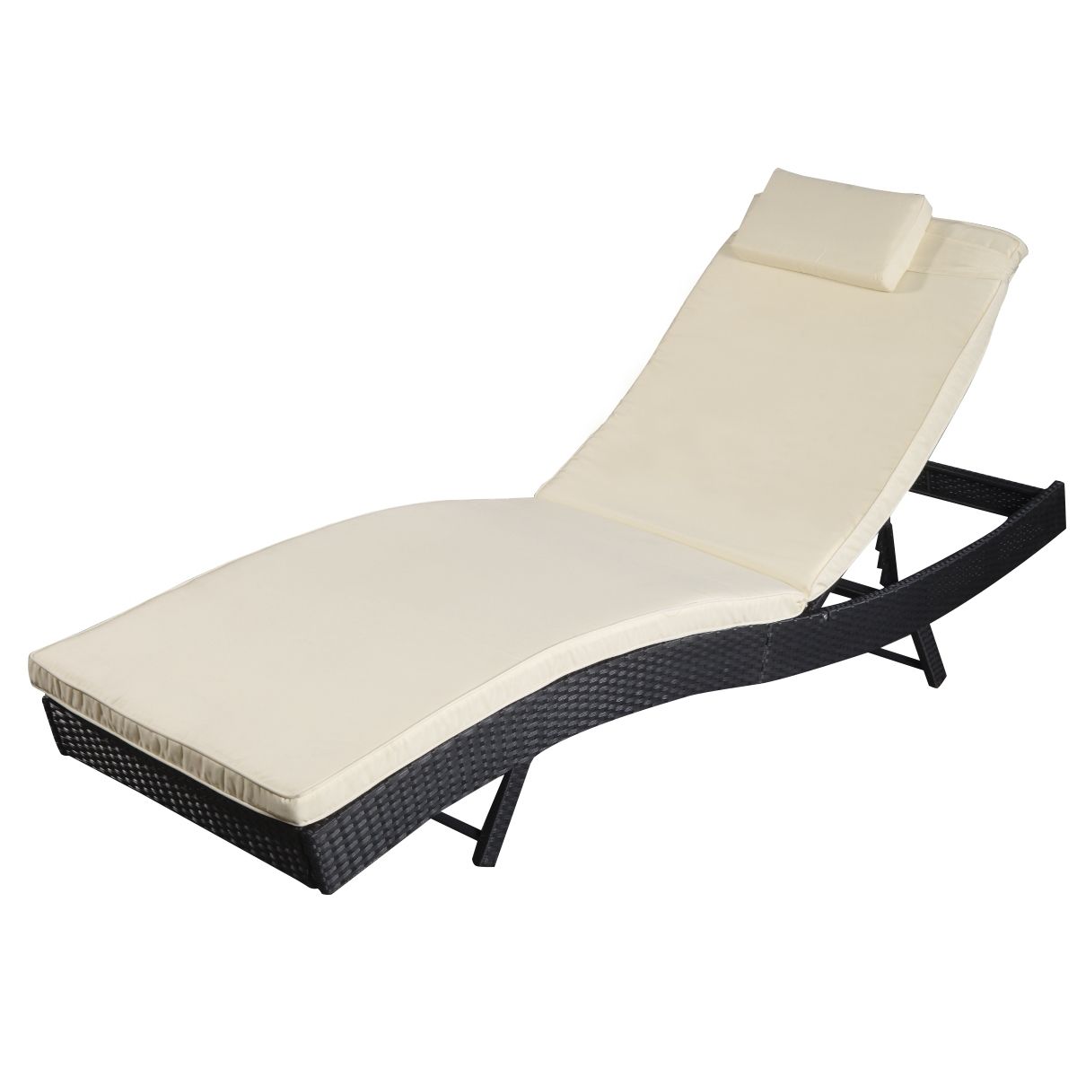 Chaise Lounge Chairs For Outdoors Inside Widely Used Costway Adjustable Pool Chaise Lounge Chair Outdoor Patio (Photo 13 of 15)