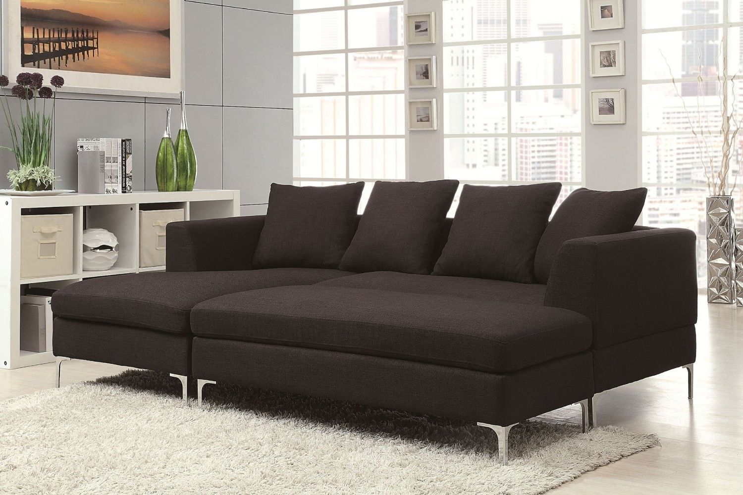 Chaise Sectional Sofas Inside Well Known Sofa : Modular Sofa Reclining Sectional With Chaise Small (View 9 of 15)