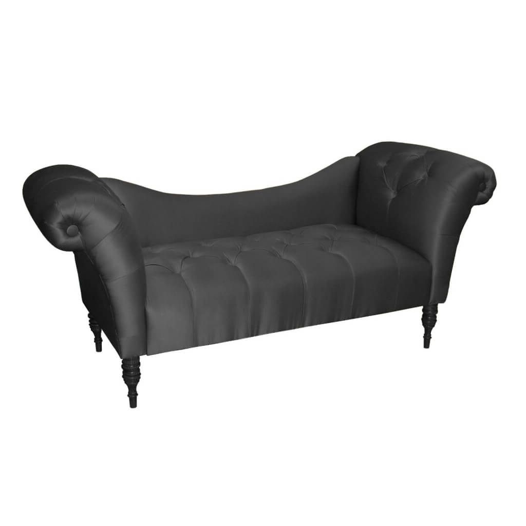 Chaises With Arms In Popular Furniture: Cheap Black Tufted Chaise Lounge With Arms – Tufted (View 8 of 15)