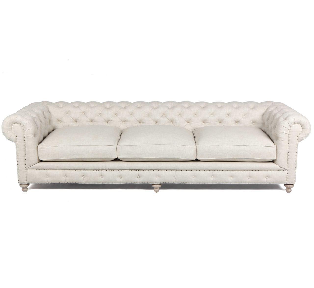 Chesterfield, Chesterfield In 2018 Tufted Linen Sofas (View 8 of 15)