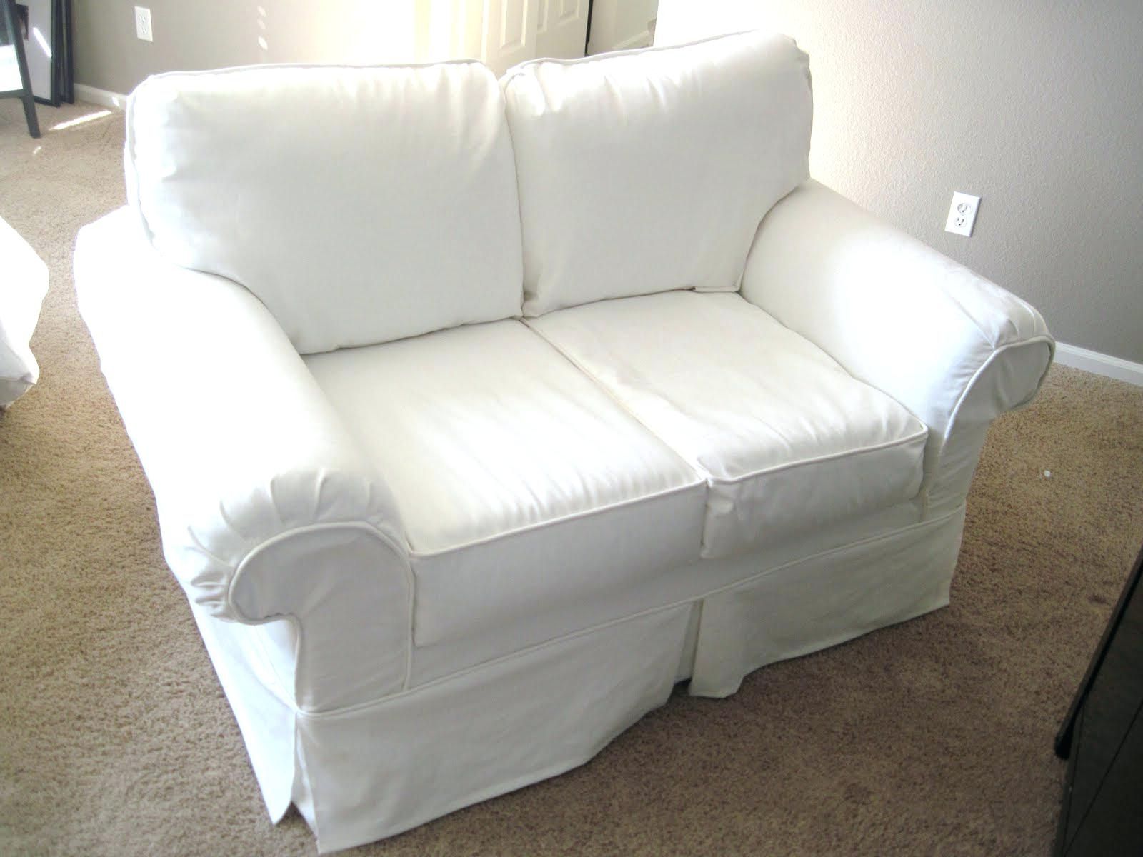 Current Cotton Slipcovers Canvas For Wingback Chairs White Sofas Inside White Sofa Chairs (Photo 11 of 15)