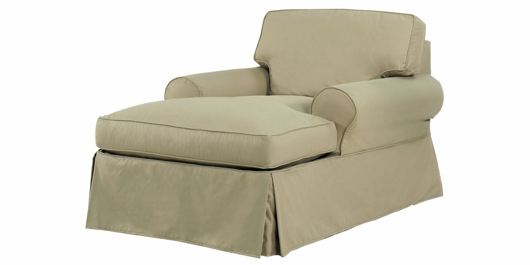 Double Chaise Lounge Chair Cover • Lounge Chairs Ideas Intended For Famous Chaise Lounge Chairs With Arms Slipcover (View 1 of 15)