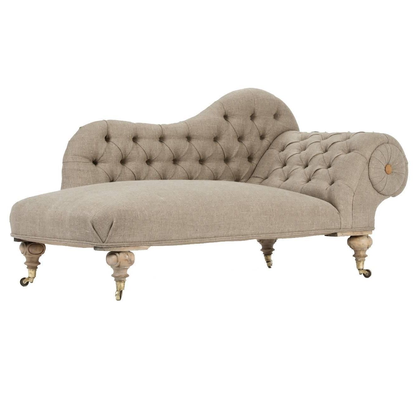 Eclectic Late Victorian Scroll Arm Tufted Chaise Longue In Organic Pertaining To Recent Tufted Chaises (View 12 of 15)