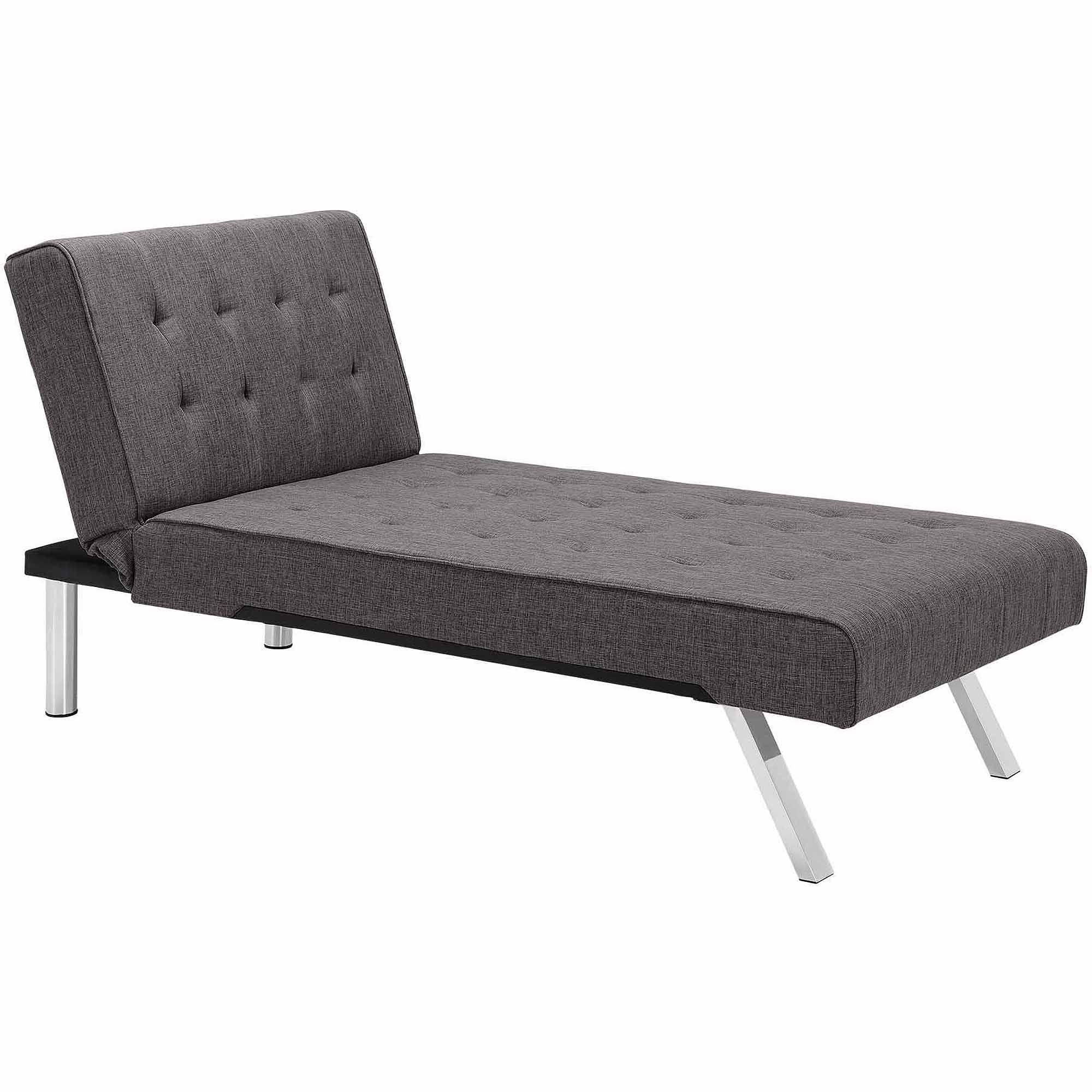Emily Chaises Inside 2017 Dhp Emily Futon Chaise Lounger, Multiple Colors – Walmart (View 3 of 15)