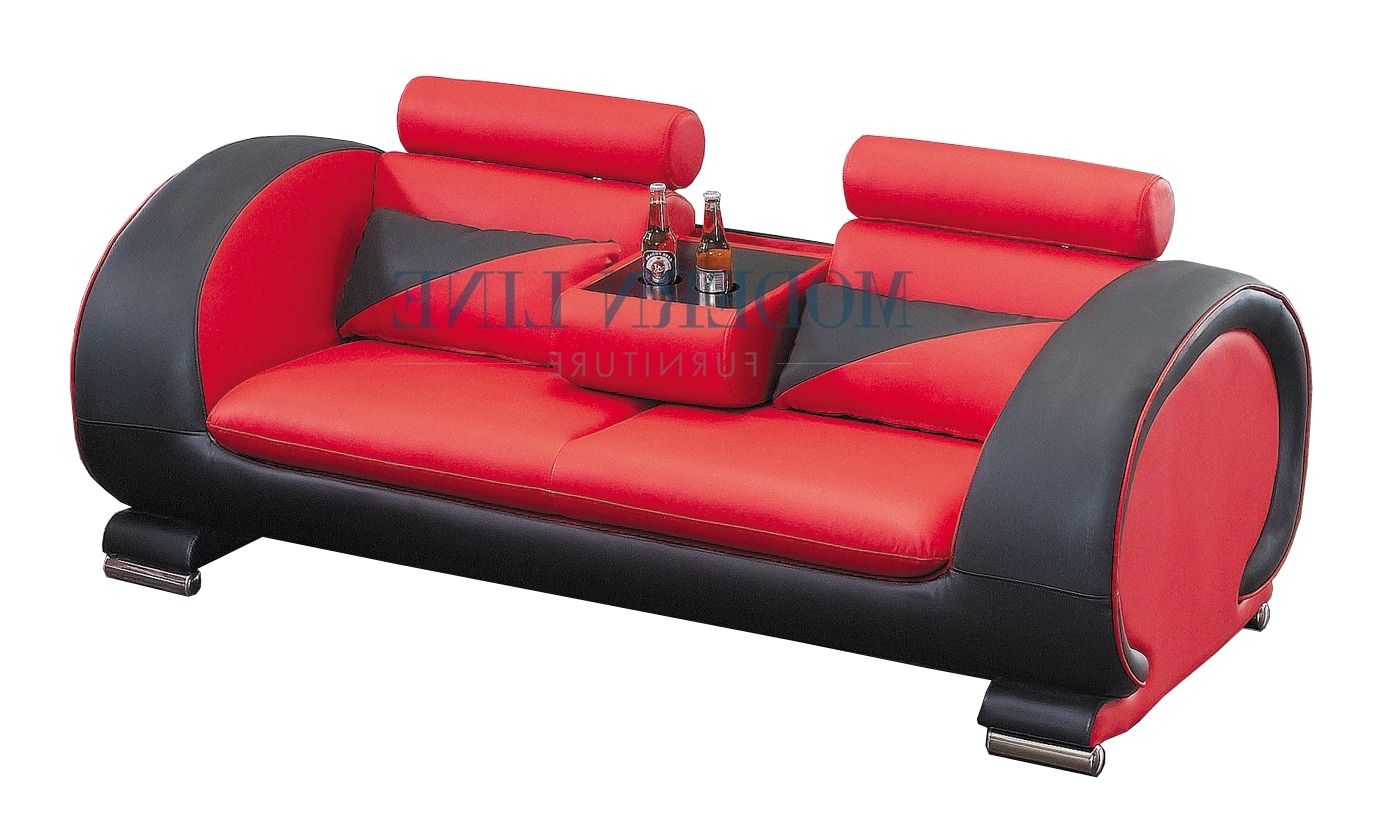 Ezhandui Within Preferred Red And Black Sofas (Photo 12 of 15)