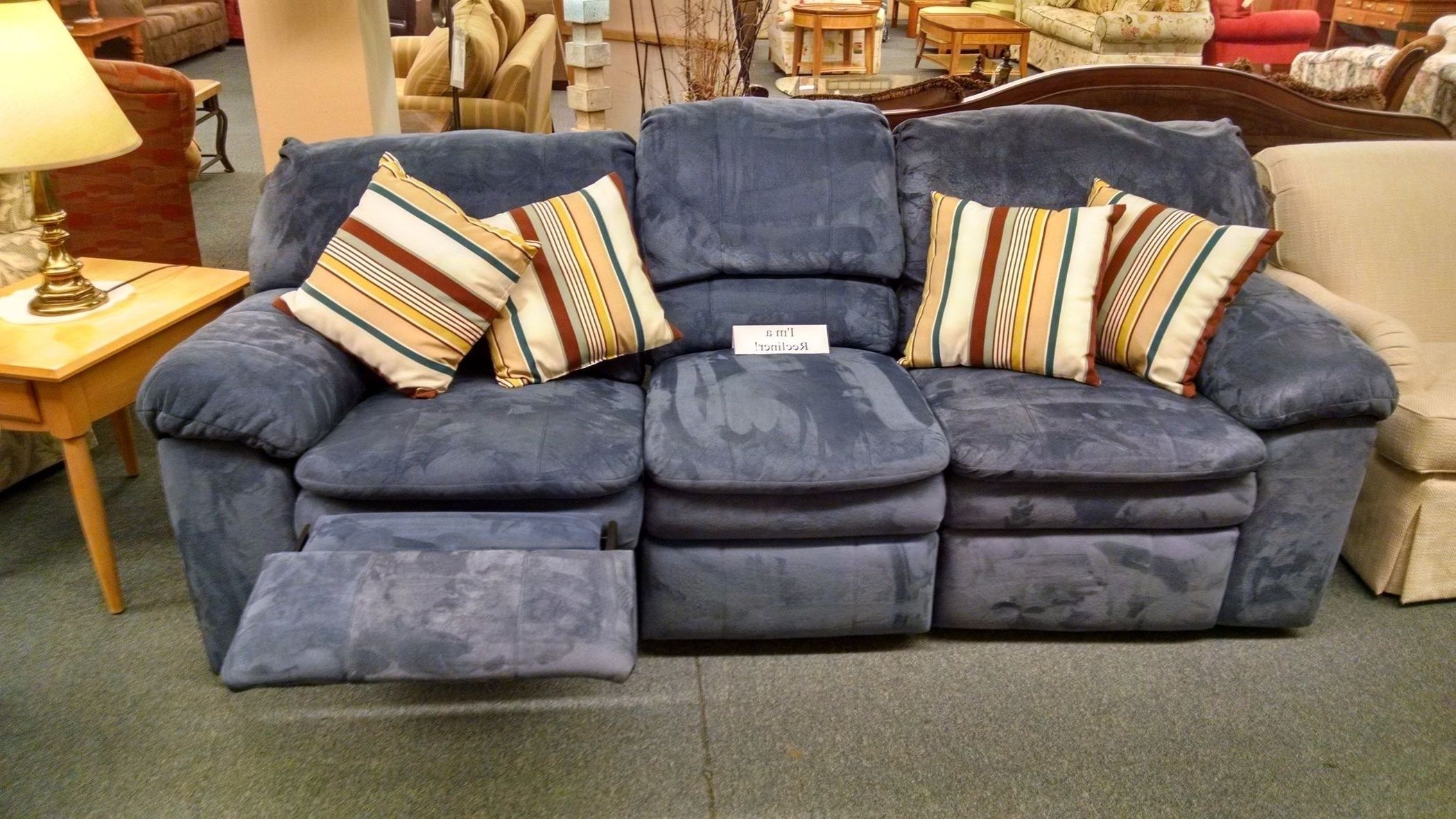 Famous Berkline Blue Reclining Sofa (Photo 8 of 15)