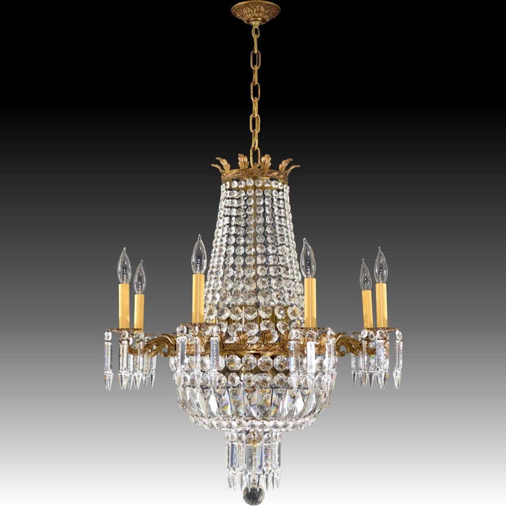 Famous Chandelier. Interesting Brass Crystal Chandelier: Remarkable Brass Intended For Brass And Crystal Chandeliers (Photo 13 of 15)