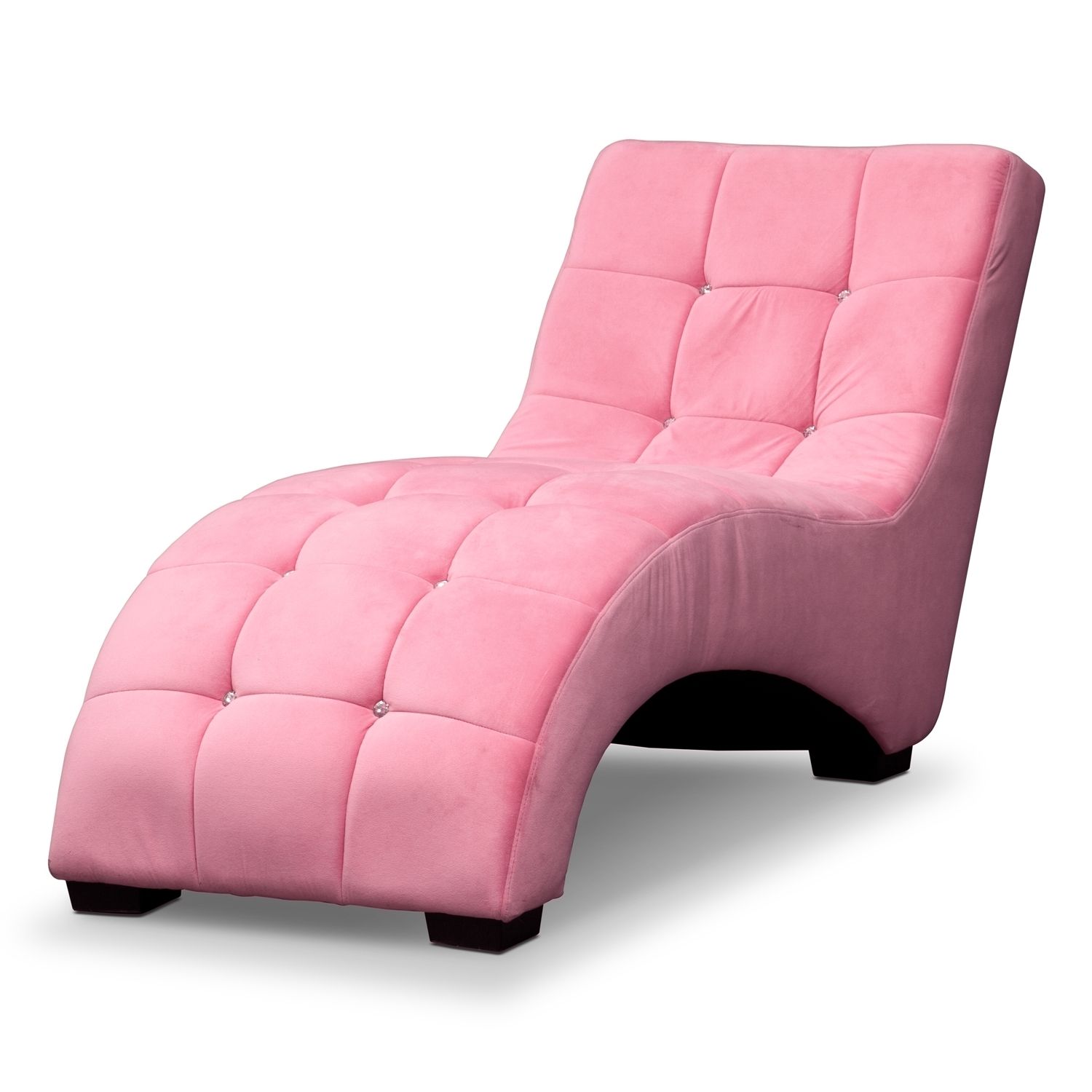 Famous Royal Treatment. The Tufted, Pink Velvet Upholstery And Rhinestone Regarding Value City Furniture Chaises (Photo 8 of 15)