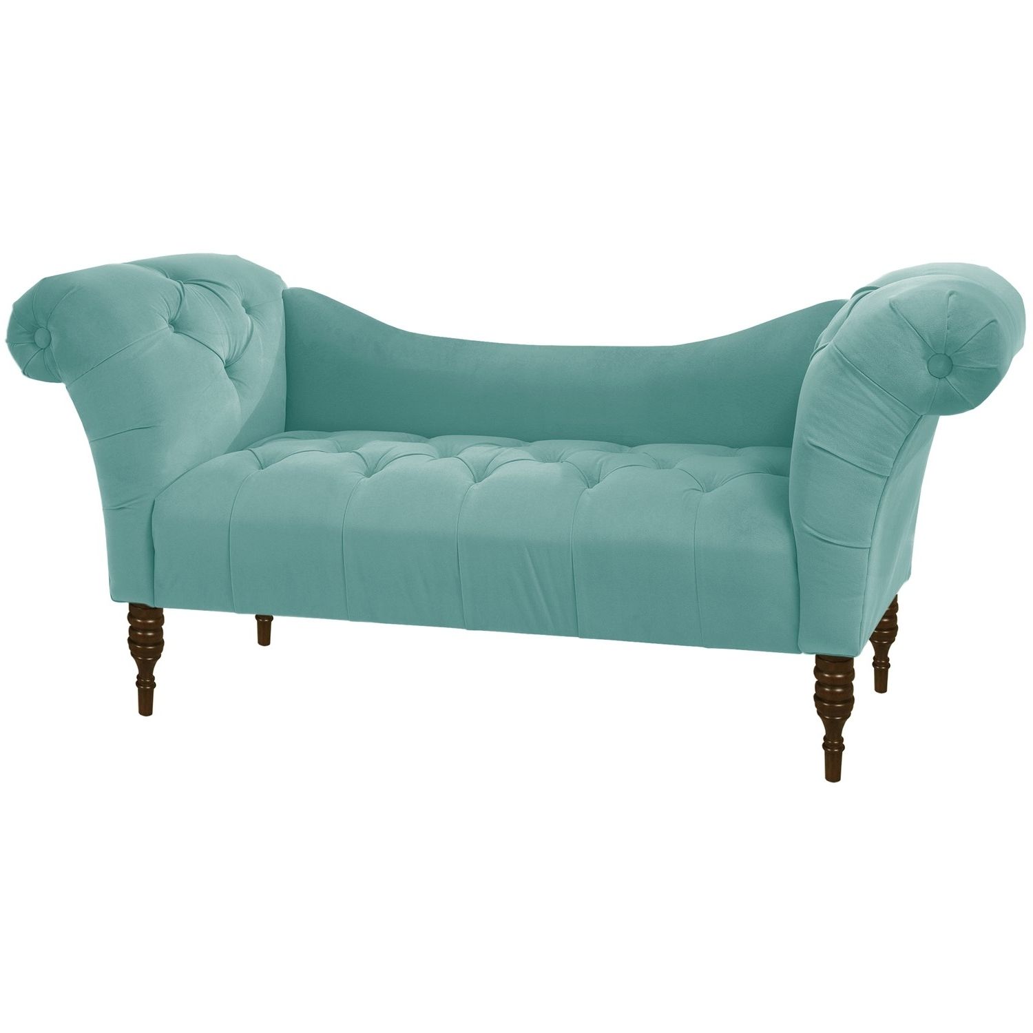 Famous Skyline 6006vlv Tufted Chaise Lounge – Homeclick Regarding Teal Chaise Lounges (View 4 of 15)