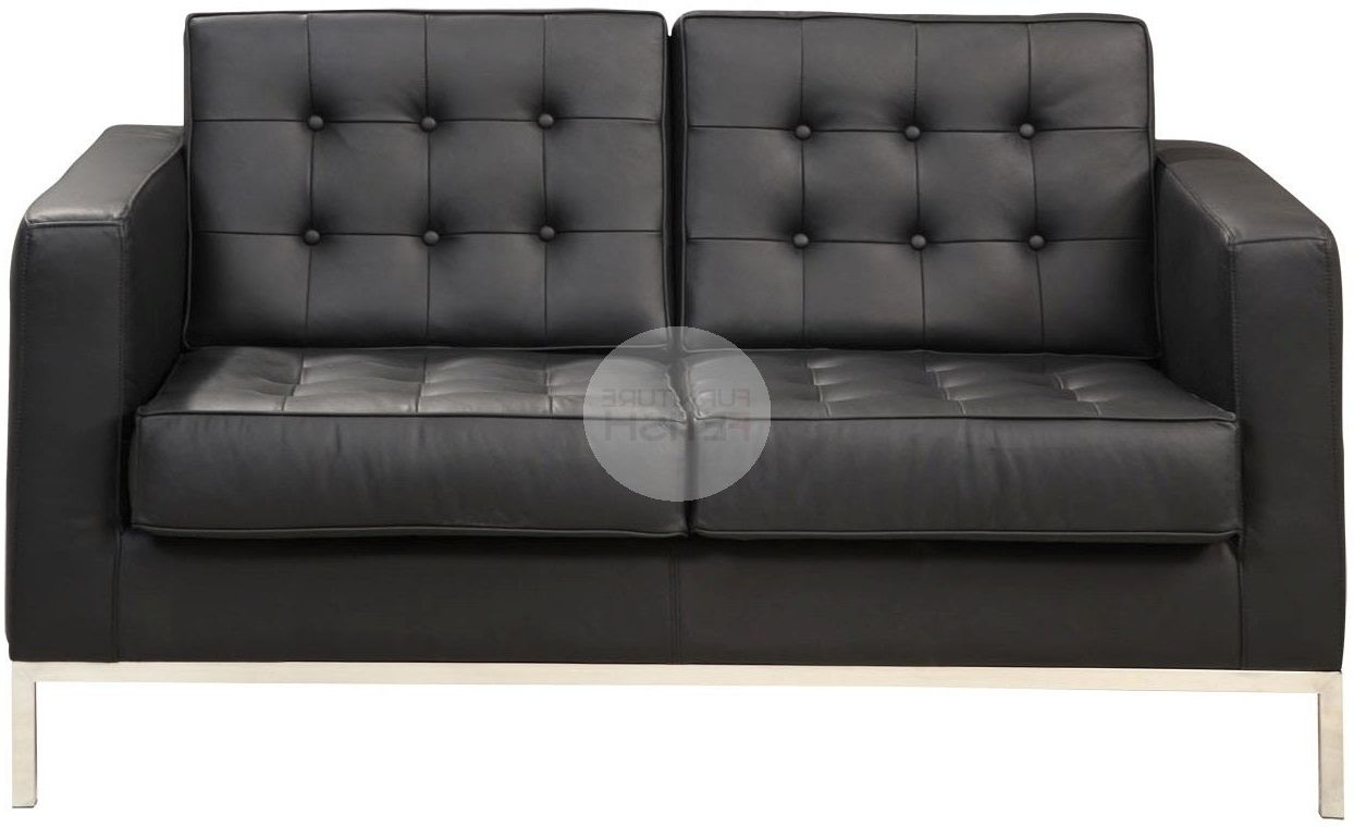 Fashionable Florence Sofas Inside Florence Knoll Replica 2 Seater Sofa – Black Furniture Fetish Gold (View 13 of 15)
