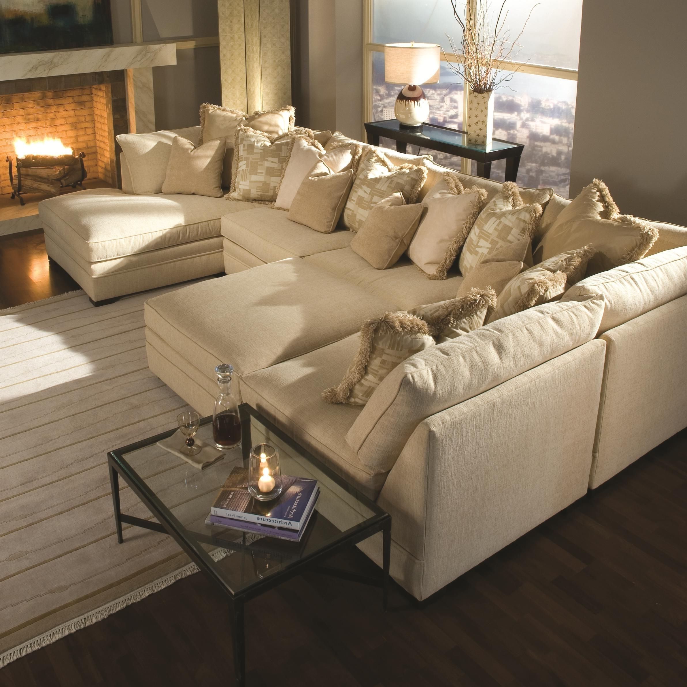 Fashionable Oakville Sectional Sofas With Regard To Large Brown Leather U Shaped Sofa – Google Search (Photo 1 of 15)