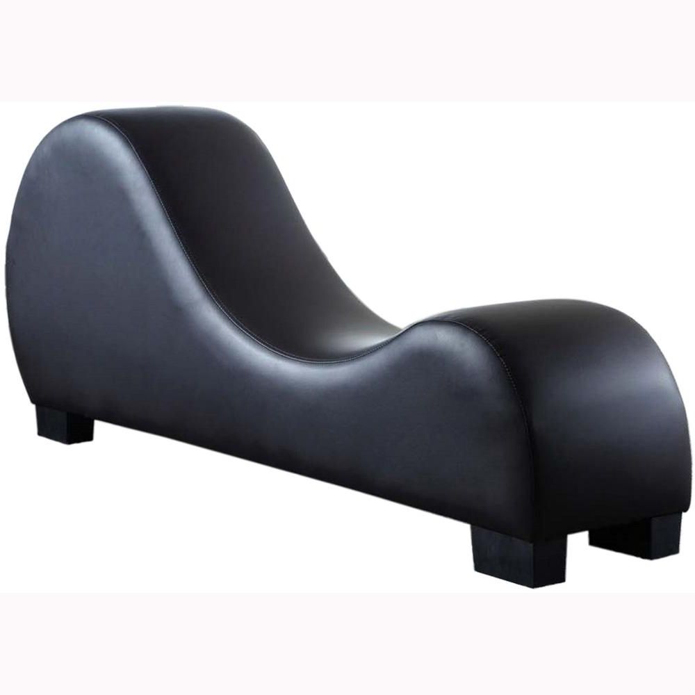 Favorite Curved Chaises Pertaining To Venetian Worldwide Versa Chair Black Leatherette Curved Back (Photo 1 of 15)