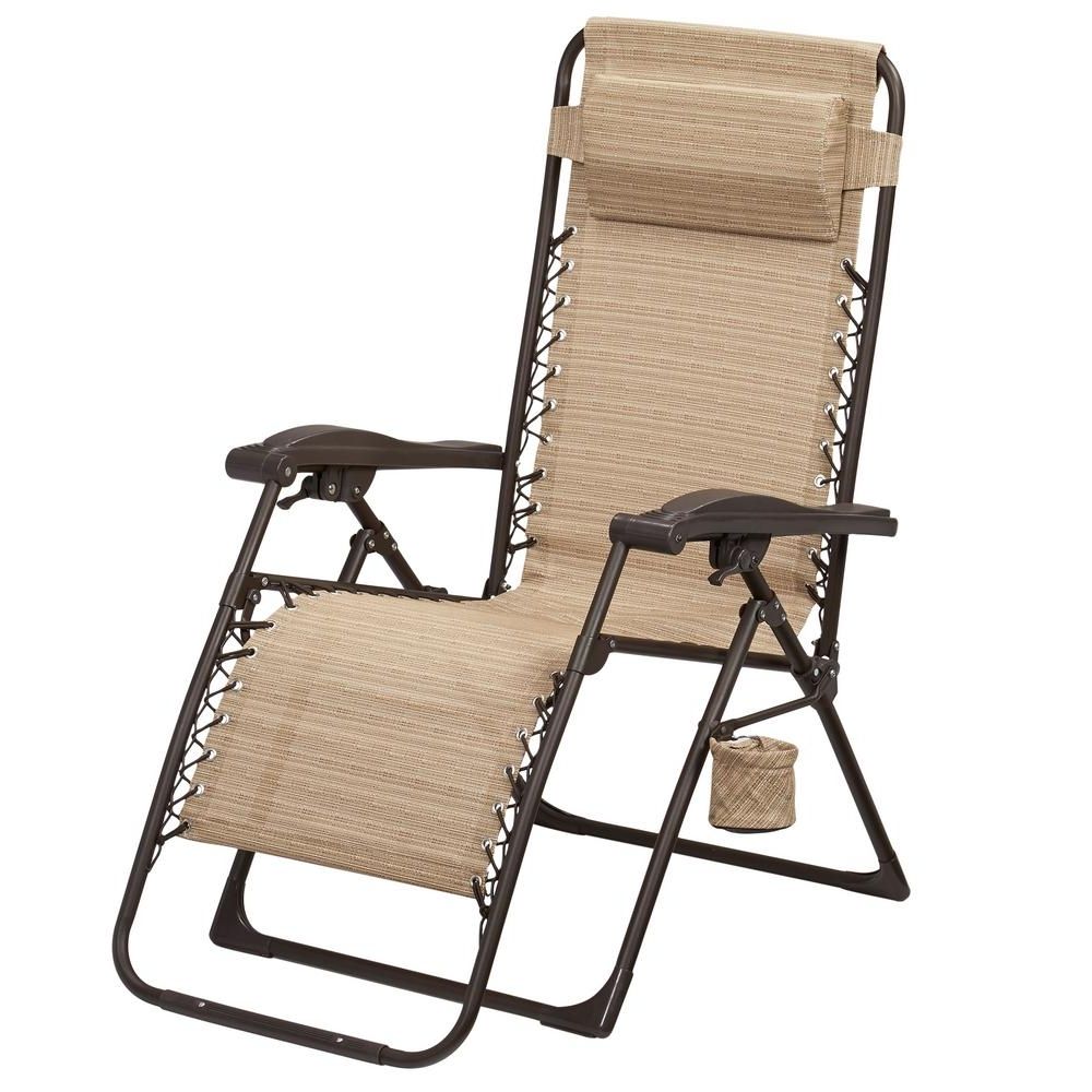 Favorite Hampton Bay Mix And Match Zero Gravity Sling Outdoor Chaise Lounge Throughout Outdoor Folding Chaise Lounges (View 11 of 15)