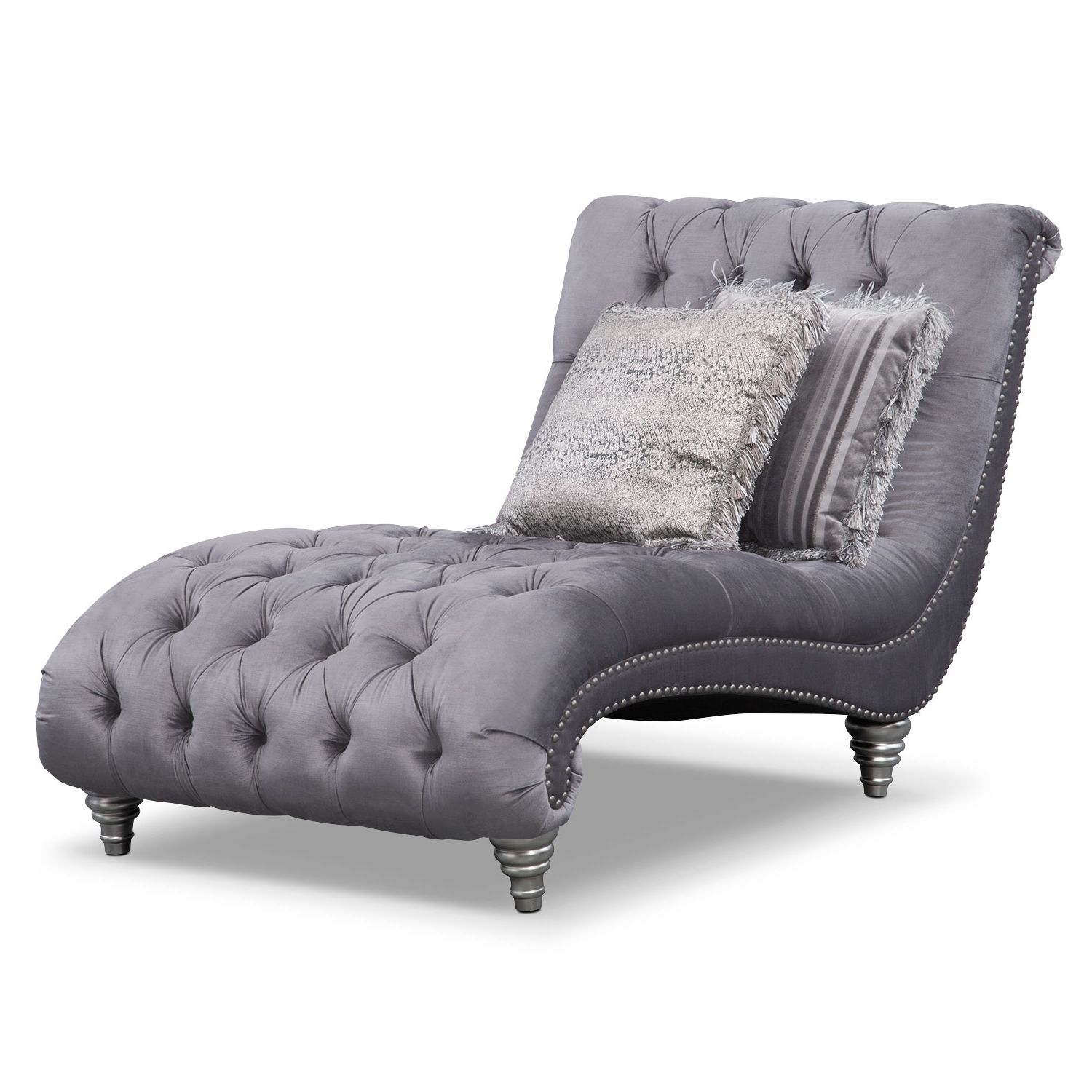 Favorite Inexpensive Chaise Lounges With Attractive Gray Chaise Lounge With Grey Chaise Lounge Kc Designs (View 4 of 15)