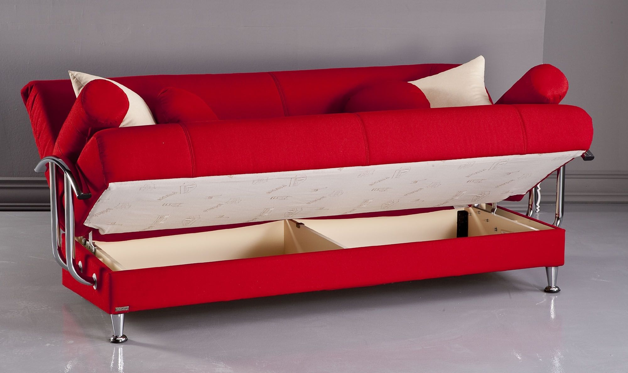 Favorite Red Sleeper Sofas Within Furniture: Bright White Sectional Sleeper Sofa With Black Sleeper (Photo 1 of 15)
