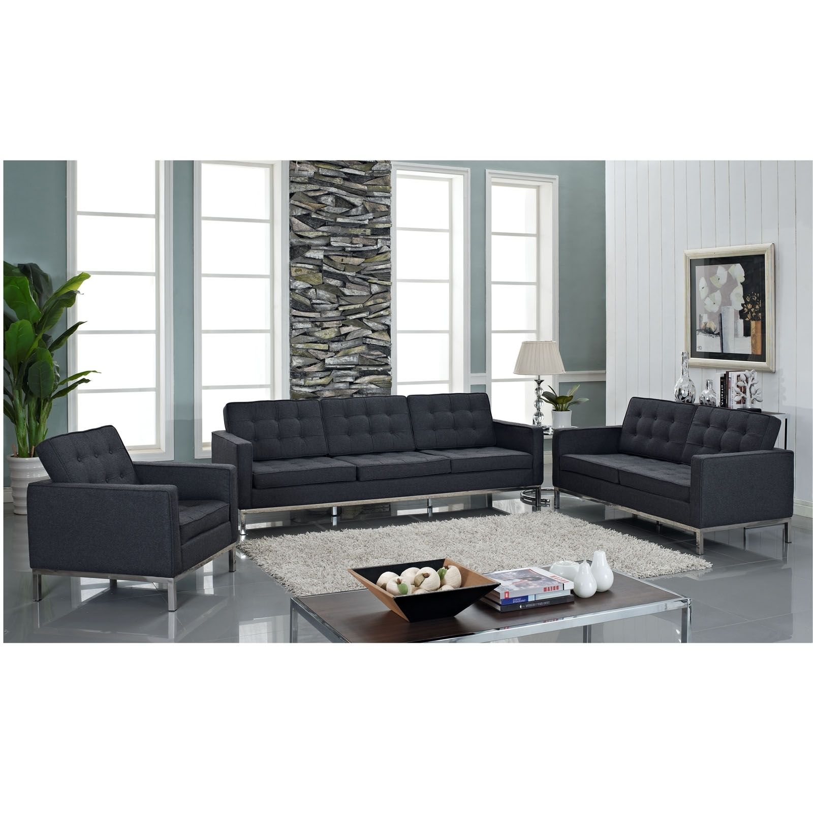 Florence Knoll Style Sofa Couch – Wool Within Most Up To Date Florence Knoll Living Room Sofas (View 14 of 15)