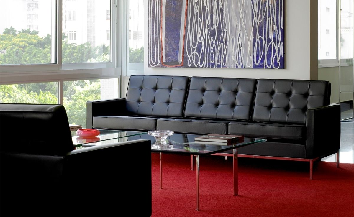 Florence Sofas Inside Famous Florence Knoll 3 Seat Sofa – Hivemodern (Photo 1 of 15)