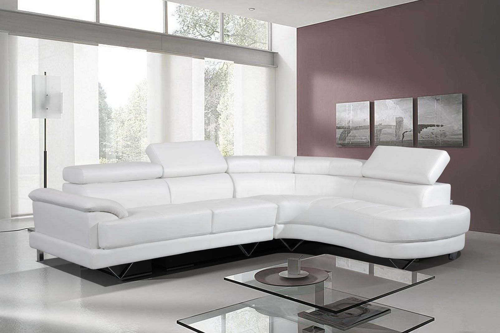 Featured Photo of The 15 Best Collection of White Leather Corner Sofas