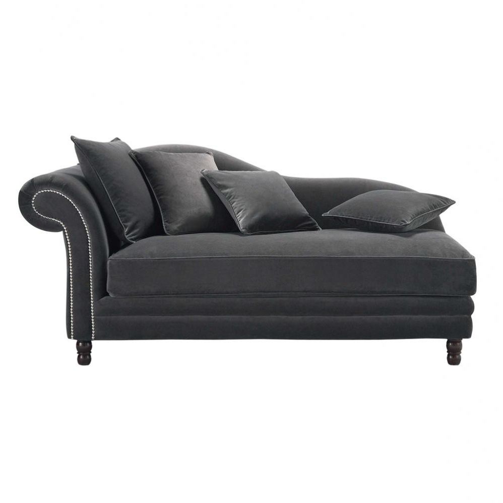 Grey Chaise Lounges Within Well Liked Velvet Grey Chaise Lounge — Interior Exterior Homie : Choosing (View 8 of 15)