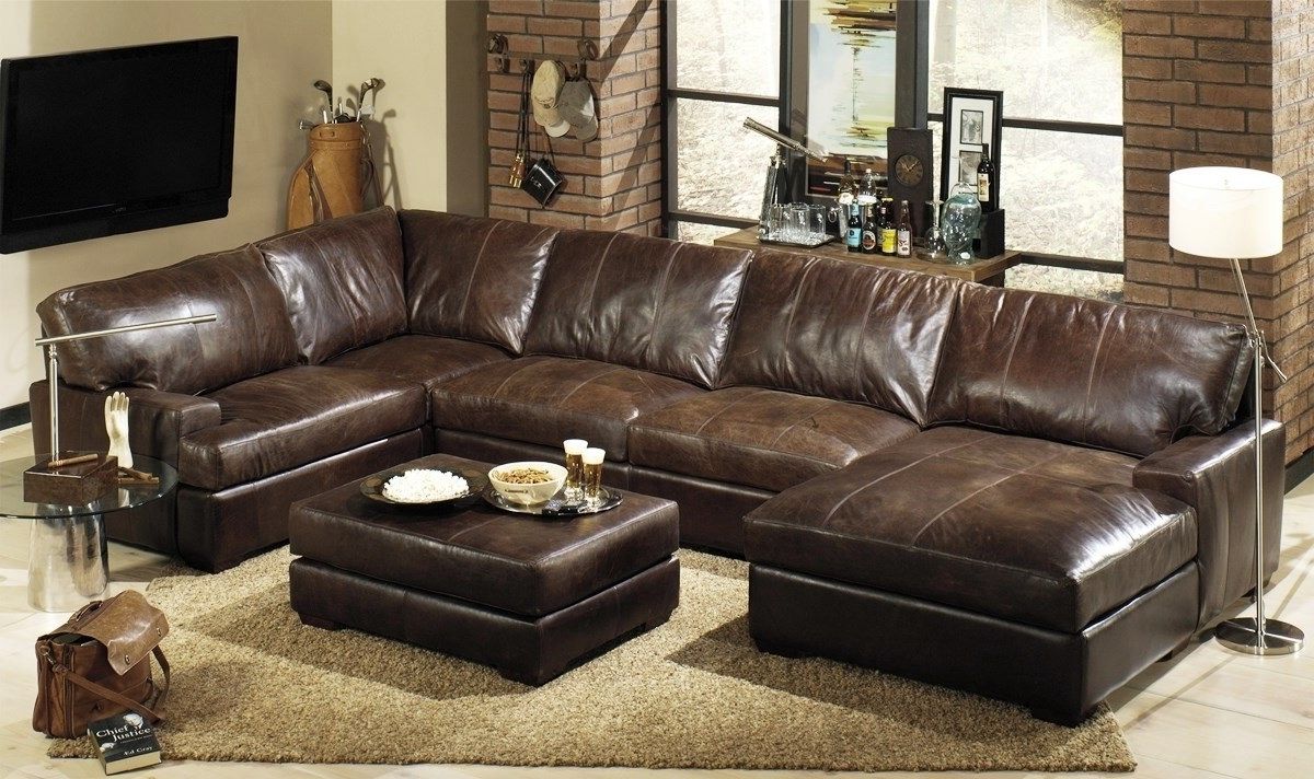 Featured Photo of 15 Photos High End Leather Sectional Sofas