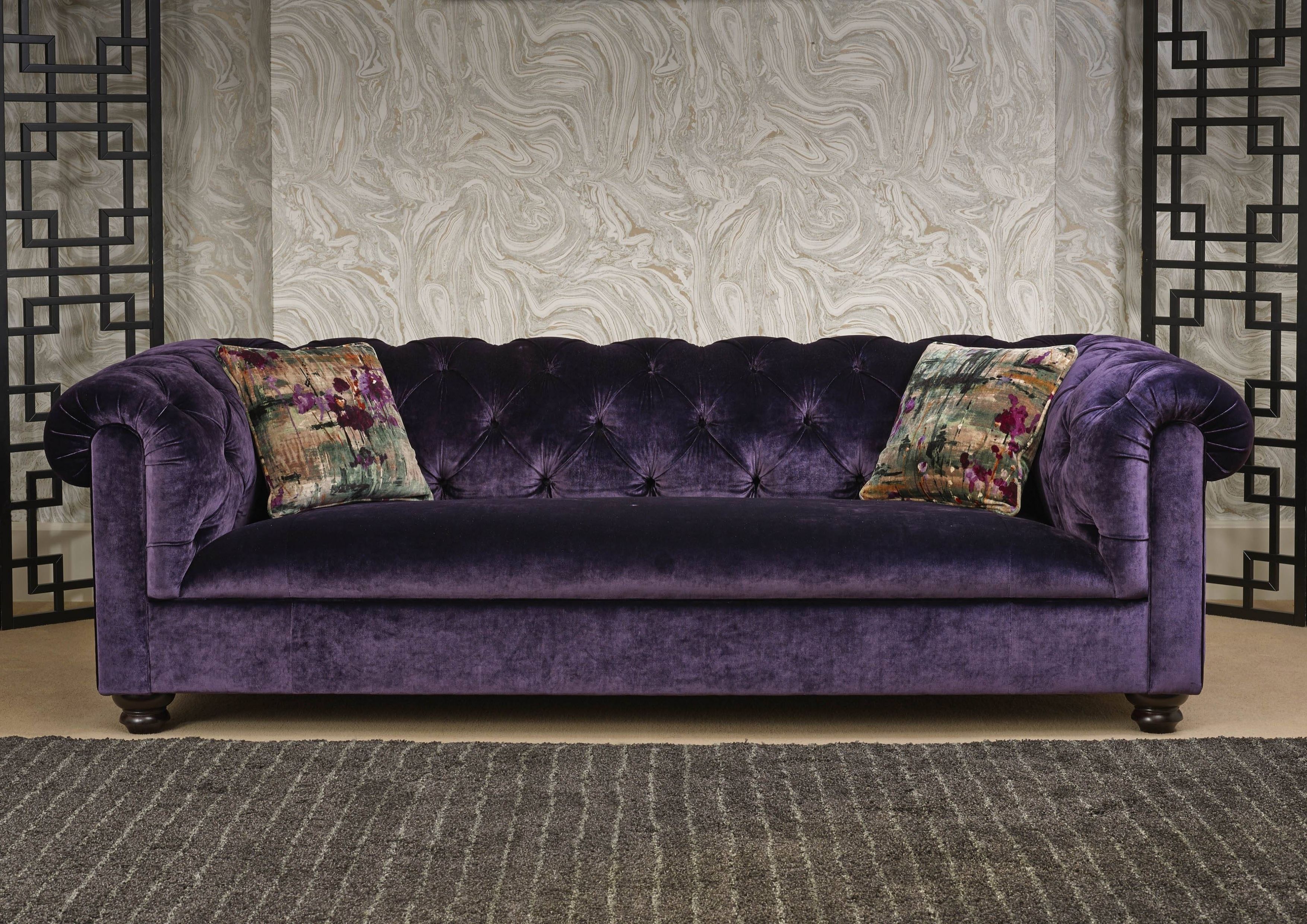 Home Design: Great 30 Best Collection Of Velvet Purple Sofas Throughout Well Liked Velvet Purple Sofas (Photo 11 of 15)