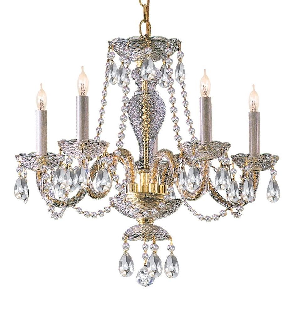 House Furniture Ideas Intended For Famous Crystal And Brass Chandelier (View 5 of 15)