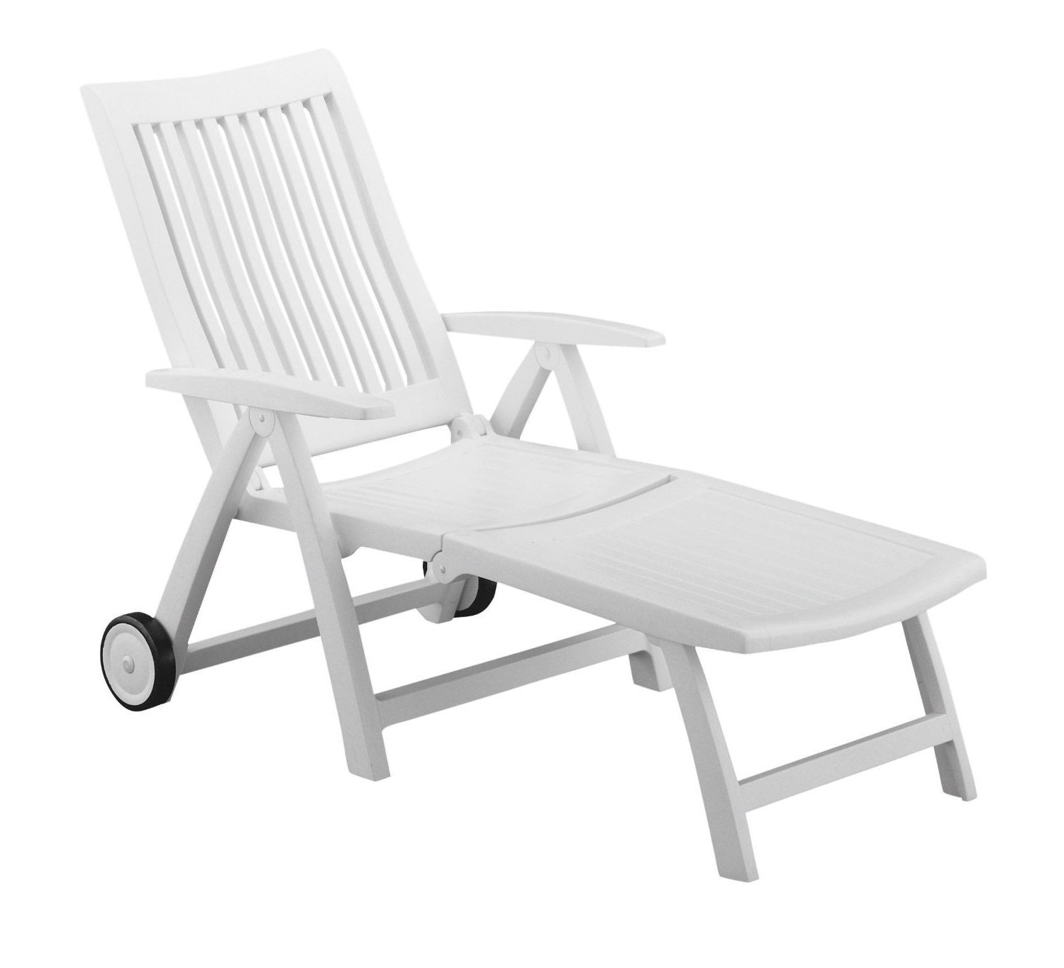 Kettler Chaise Lounge Chairs Within Current Amazon : Roma Folding Lounger In White Resin : Patio Lounge (Photo 1 of 15)