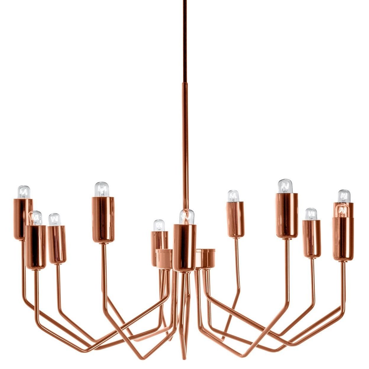 Latest Sleek And Stylish, The Olbia Chandelier In Copper Features Delicate For Copper Chandelier (View 12 of 15)