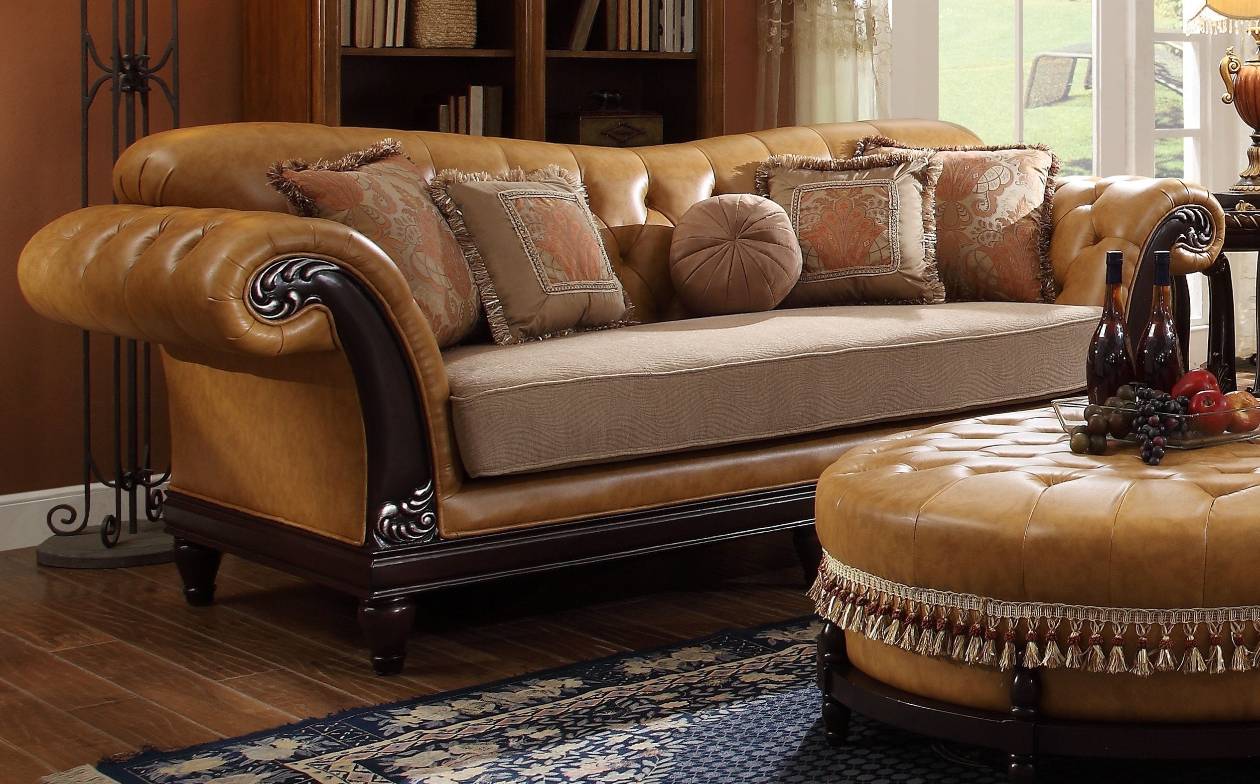 Leather And Cloth Sofas For Well Known Couches With Two Different Fabrics Leather And Fabric Sofa In Same (Photo 13 of 15)