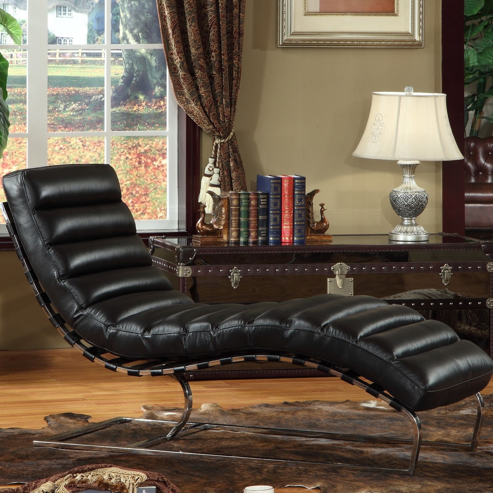 Leather Chaise Lounge Chairs In Well Known Beautiful Leather Chaise Lounge Chair — Lustwithalaugh Design (View 12 of 15)