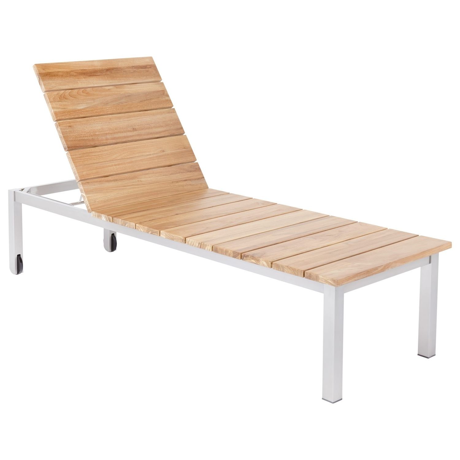 Macon Teak Outdoor Chaise Lounge Chair – Natural Teak – Outdoor With 2018 Teak Chaise Lounges (View 3 of 15)